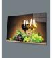 Preview: Wein und Trauben Art Design rechteckiges spezial Glasbild!